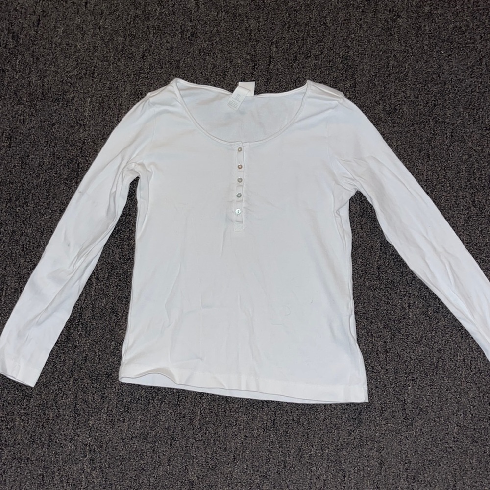 White ribbed long sleeve